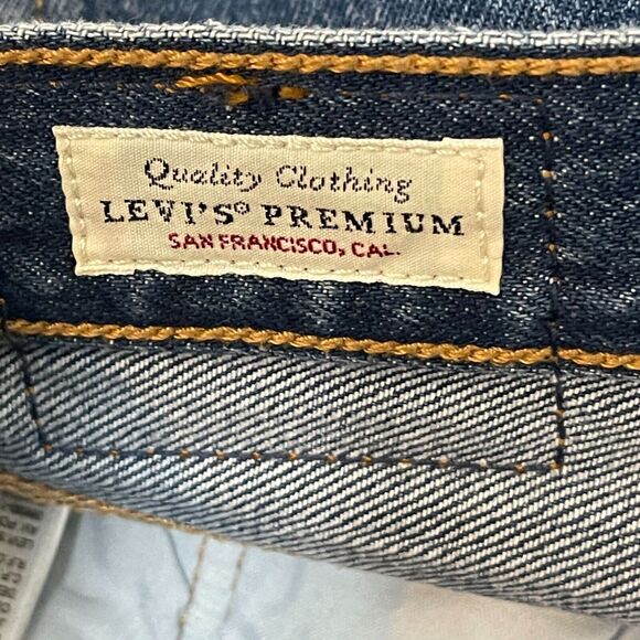 Levi's 501 Original Cropped High Waist Jeans Raw Drop Hem Women's Size 30 - Picture 7 of 10